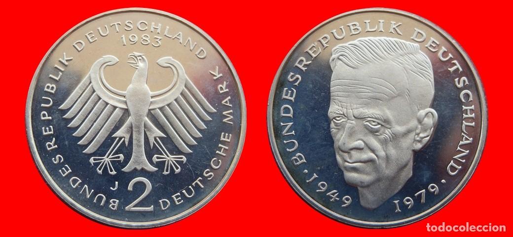 Monedas antiguas de Europa: 2 MARCOS 1983-J KURT SCHUMACHER PROOF BRD ALEMANIA-150602