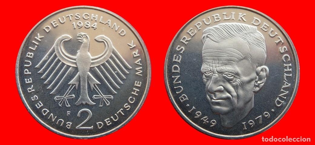 Monedas antiguas de Europa: 2 MARCOS 1984-F KURT SCHUMACHER PROOF BRD ALEMANIA-150603