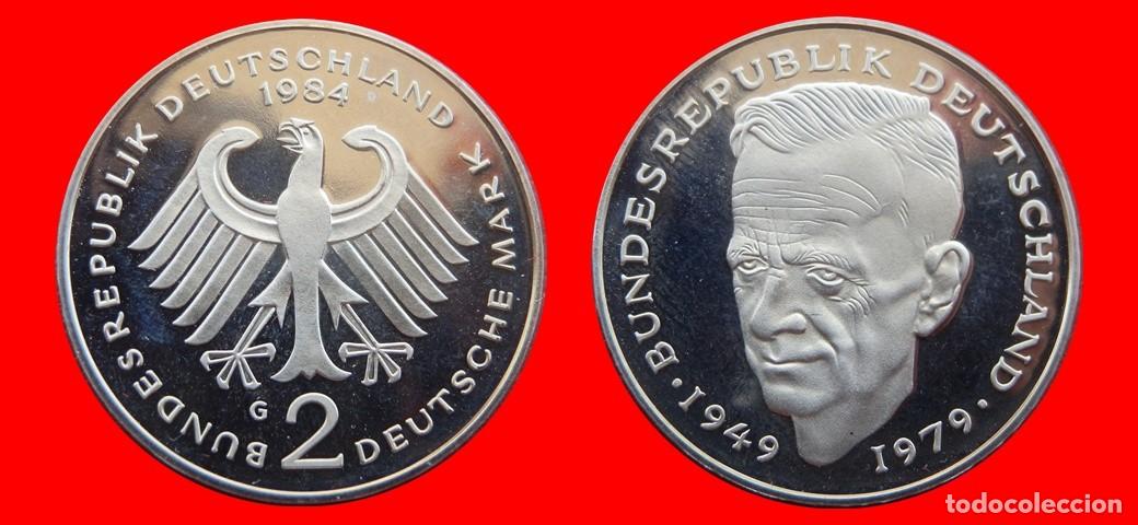 Monedas antiguas de Europa: 2 MARCOS 1984-G KURT SCHUMACHER PROOF BRD ALEMANIA-150604