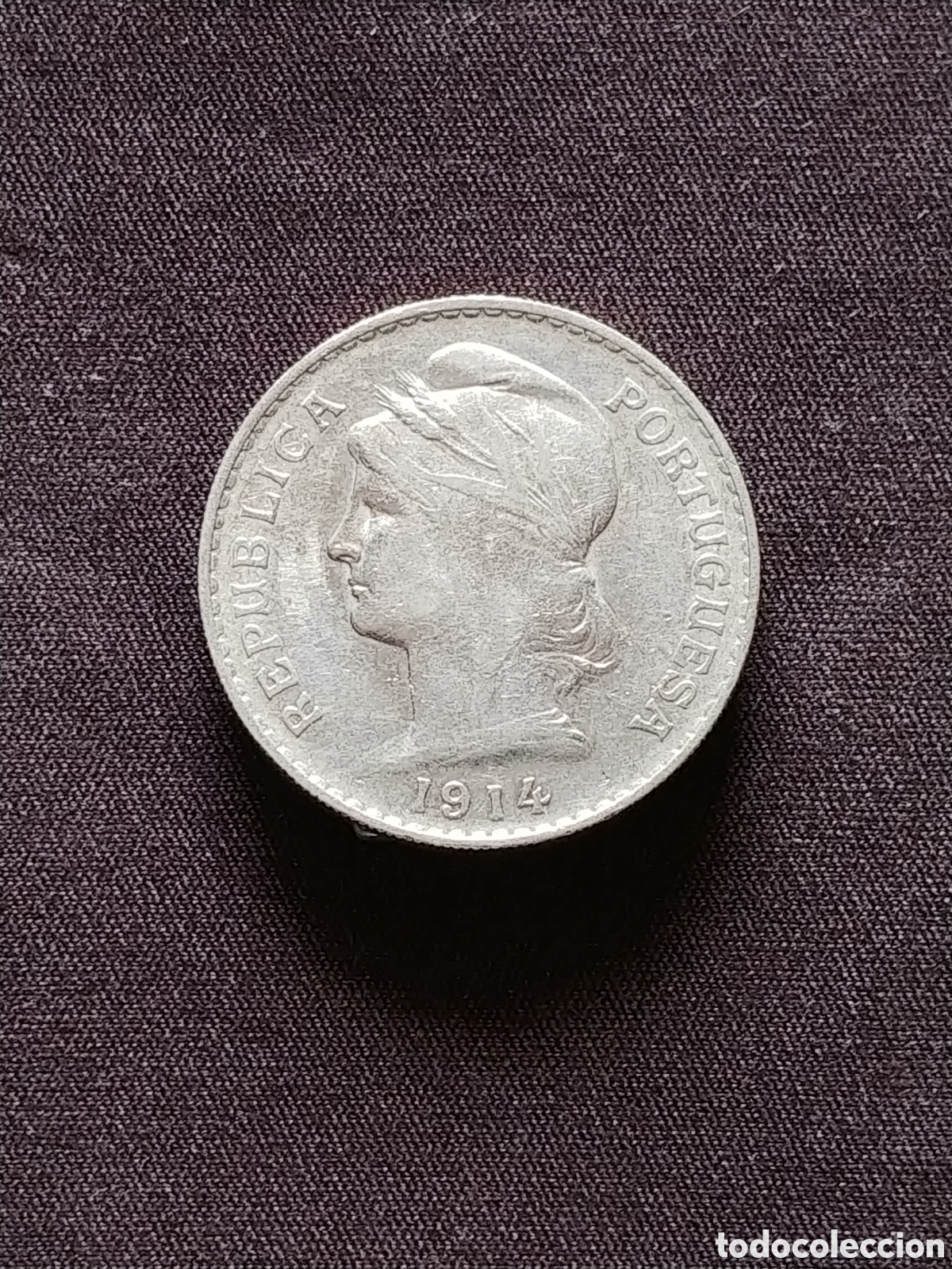 Monedas antiguas de Europa: Portugal, 50 Centavos 1914, plata .835 mls.