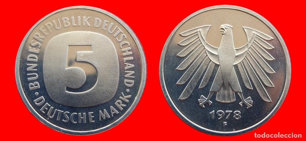 Monedas antiguas de Europa: 5 MARCOS 1978-F PROOF BRD ALEMANIA-150617