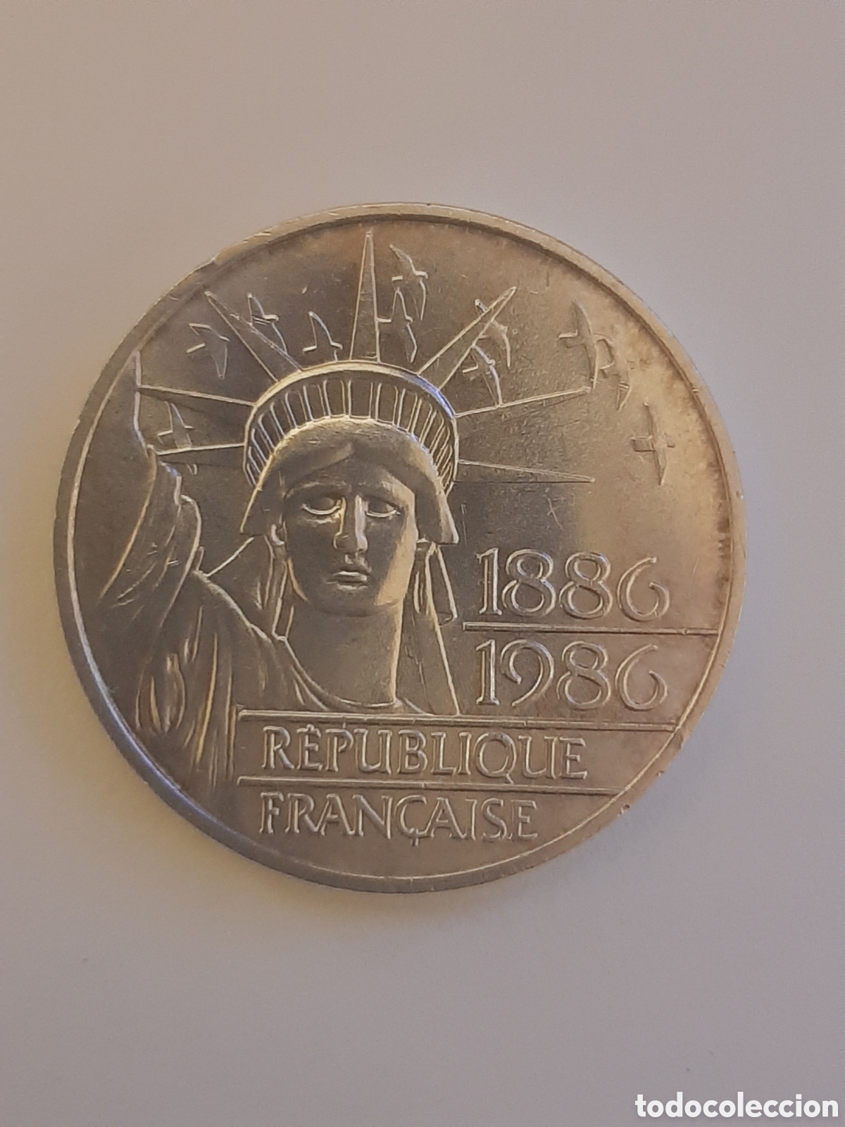 Monedas antiguas de Europa: FRANCIA 100 FRANCOS 1986 ESTATUA DE LA LIBERTAD PLATA 15'04 GRAMOS