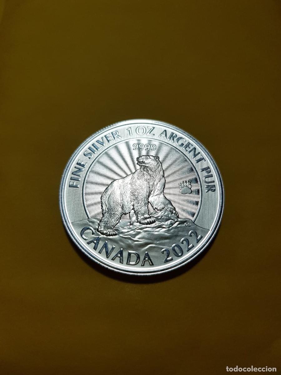 Monedas antiguas de Europa: CANADA-5 DOLARES-2022-1 ONZA-PLATA 999