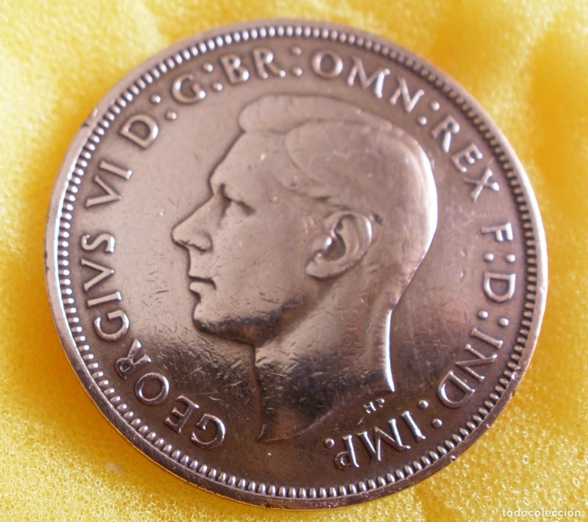 Monedas antiguas de Europa: Moneda 1 Penique Reino Unido 1938 - George VI - Bronce