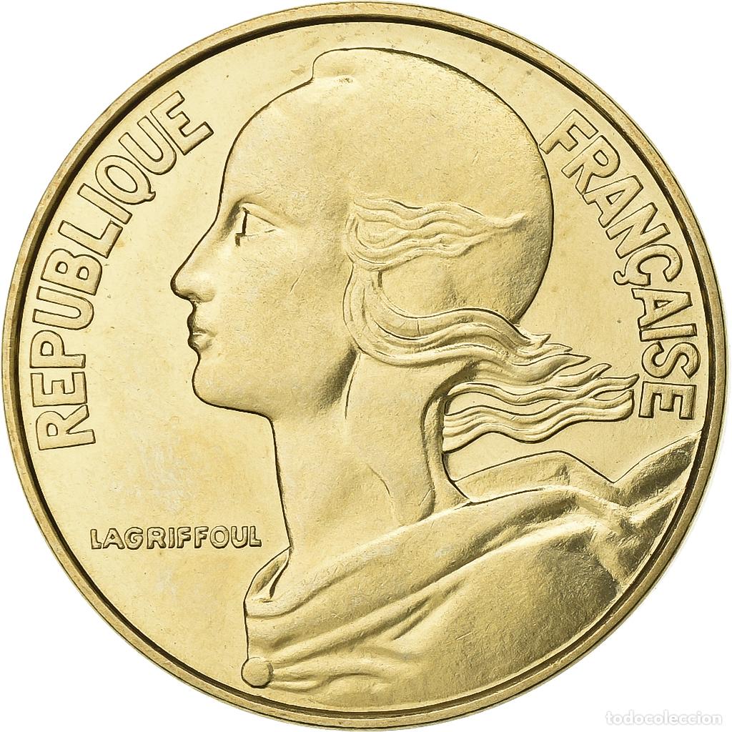 Monedas antiguas de Europa: [#199865] Francia, 20 Centimes, Marianne, 1974, Paris, Chouette, Aluminio - bronce, FDC