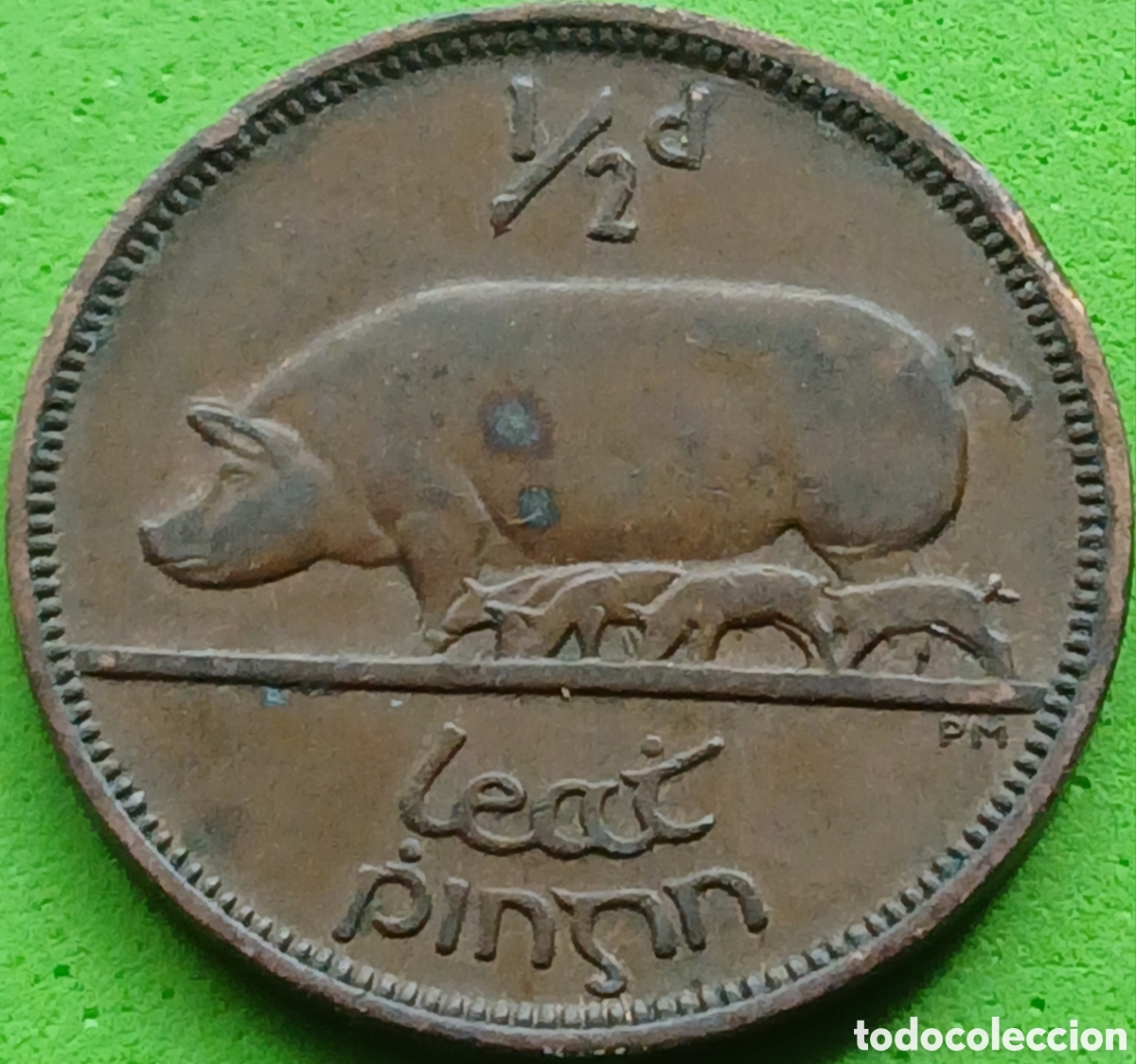 Monedas antiguas de Europa: Irlanda &frac12; penique 1949 km#10