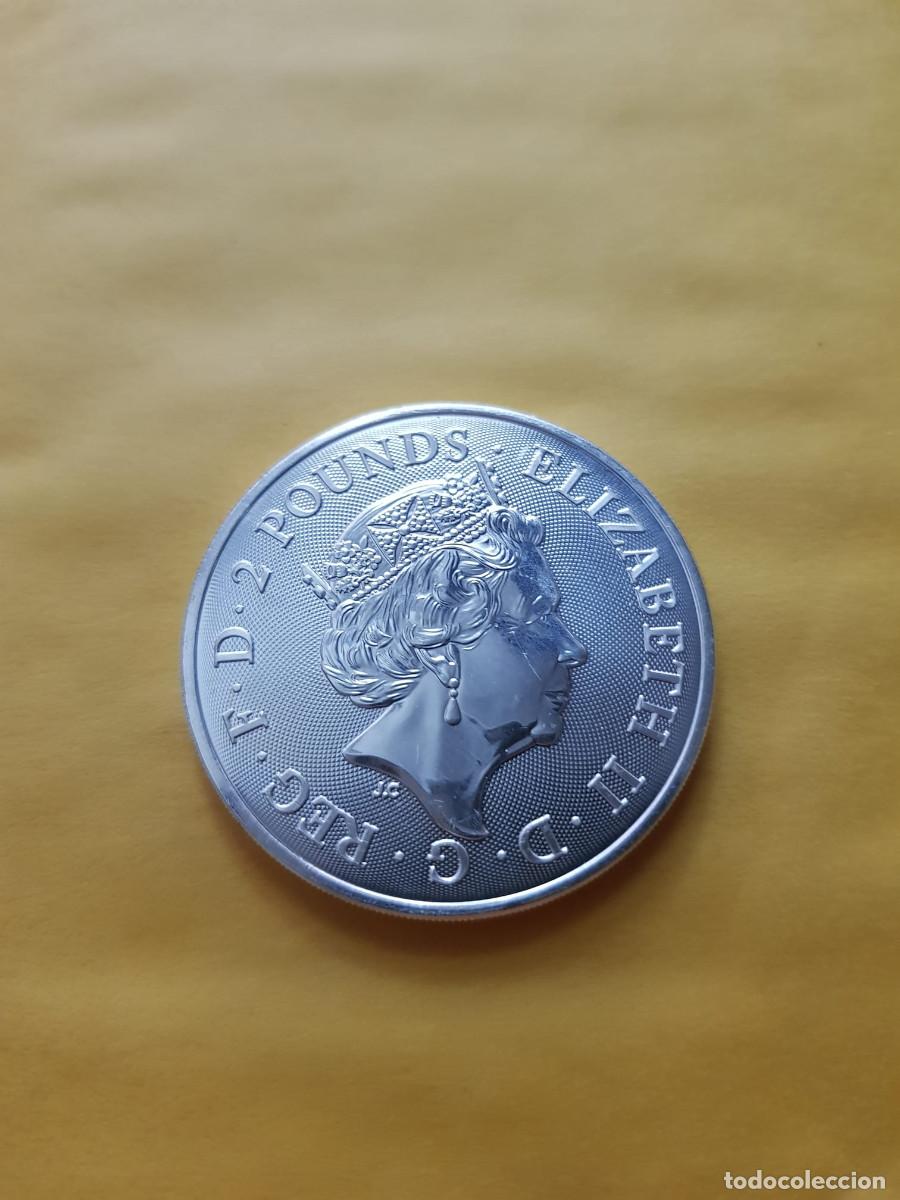 Monedas antiguas de Europa: INGLATERRA-2 LIBRAS-2023-PLATA 999-1 ONZA