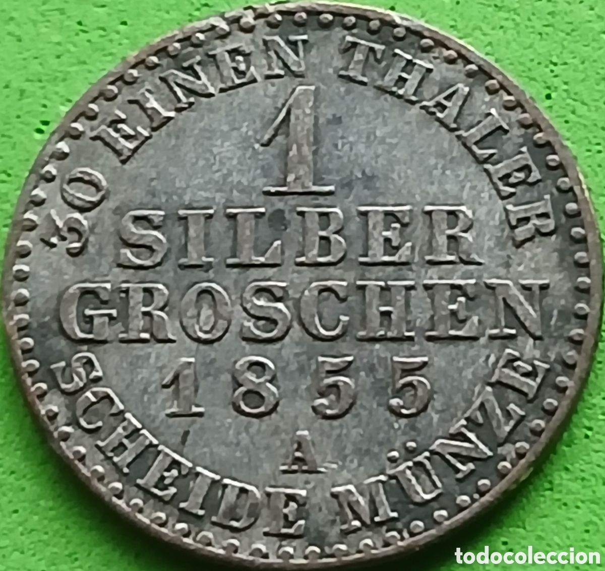 Monedas antiguas de Europa: Anhalt-Bernburg 1 groschen 1855 A Berl&iacute;n, Alemania,plata. Km#95
