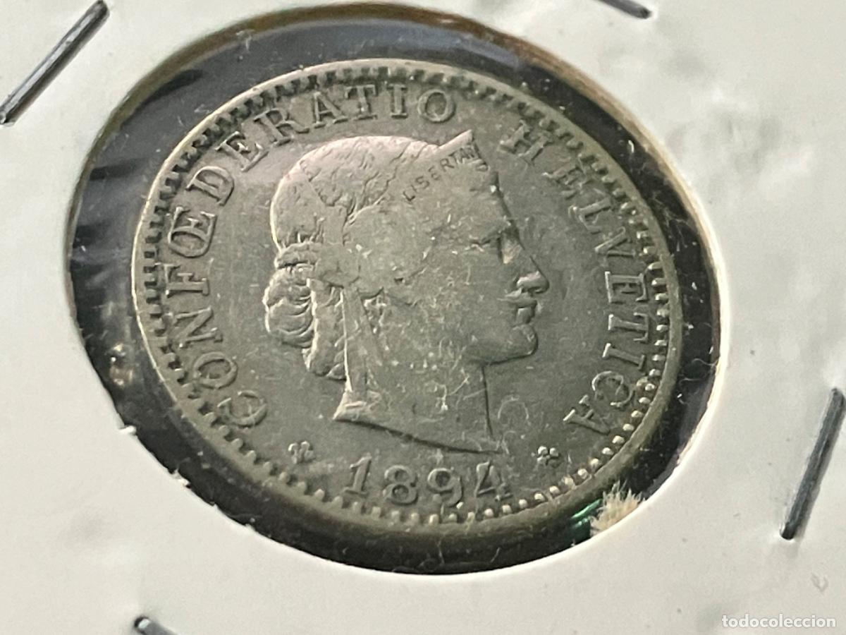 Monedas antiguas de Europa: Suiza Moneda 20 c&eacute;ntimos - Helvetia 1894