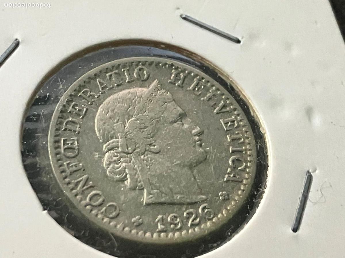 Monedas antiguas de Europa: Suiza Moneda 20 c&eacute;ntimos - Helvetia 1926