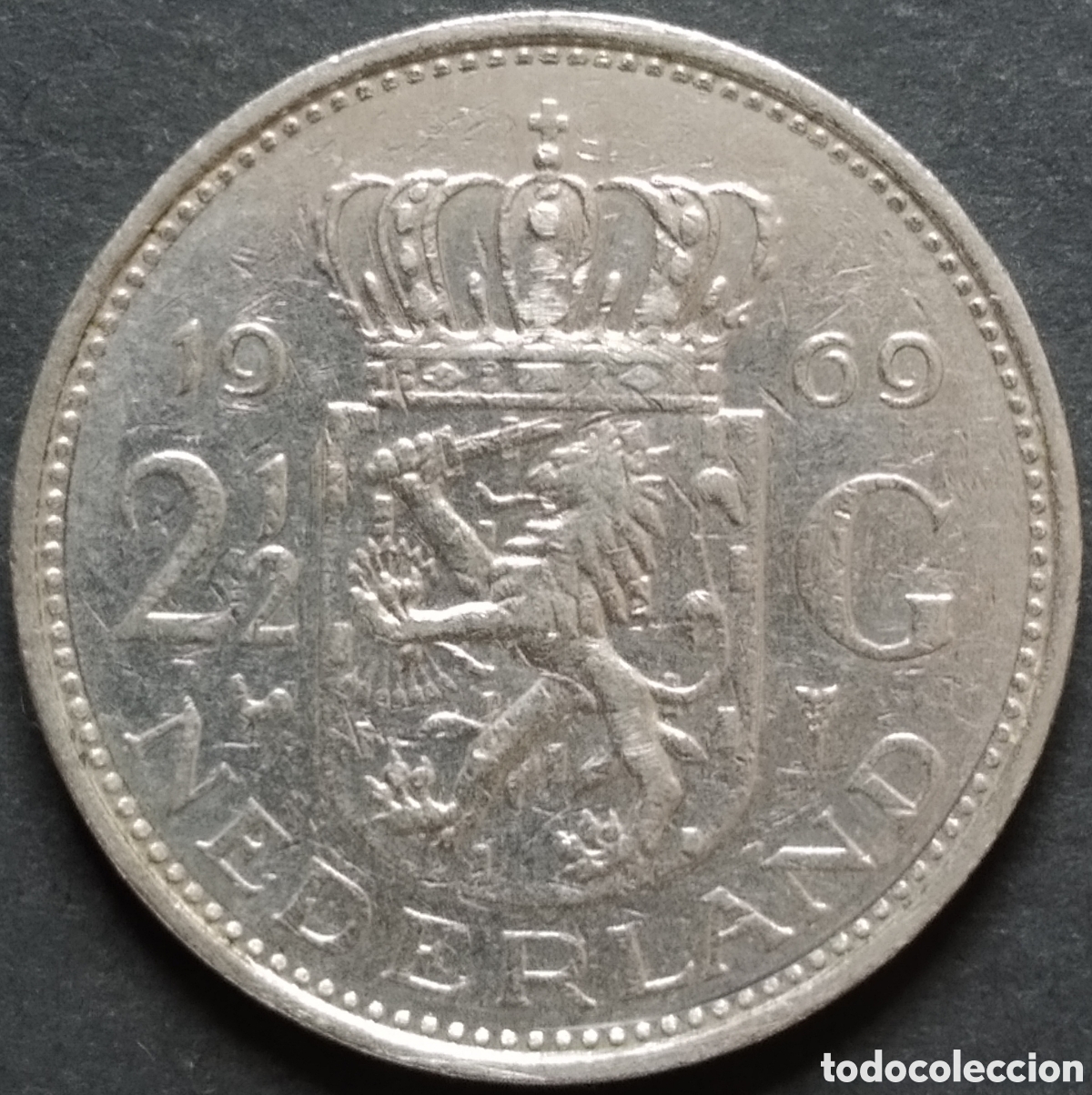 Monedas antiguas de Europa: MONEDA - PA&Iacute;SES BAJOS 2&frac12; GULDEN 1969