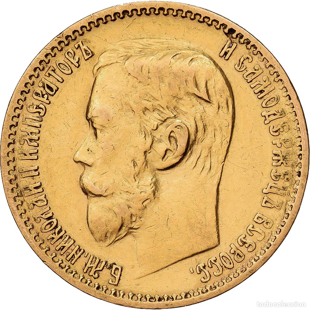 Monedas antiguas de Europa: [#1551159] Rusia, Nicholas II, 5 Roubles, 1898, St. Petersburg, Oro, MBC, KM:62