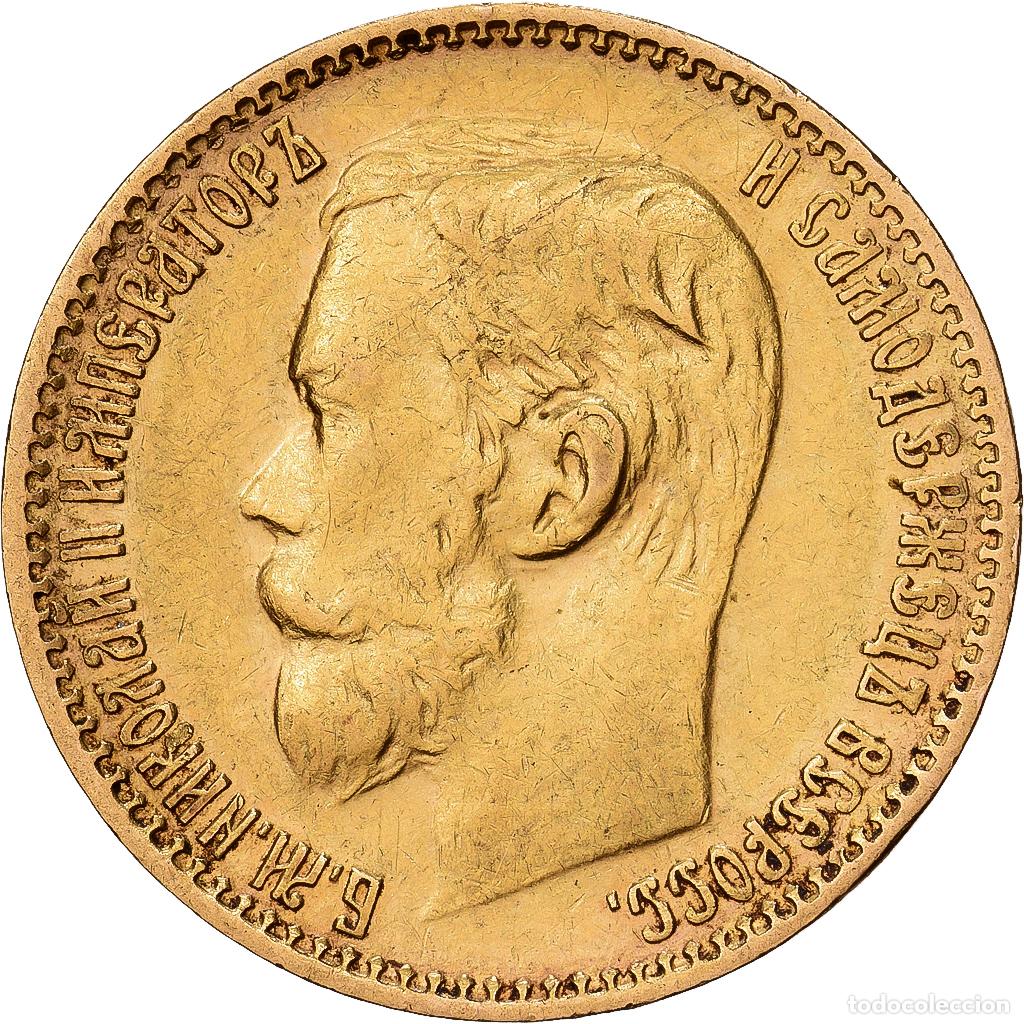 Monedas antiguas de Europa: [#1551147] Rusia, Nicholas II, 5 Roubles, 1898, St. Petersburg, Oro, MBC+, KM:62