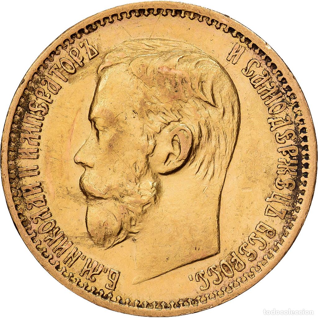 Monedas antiguas de Europa: [#1551152] Rusia, Nicholas II, 5 Roubles, 1898, St. Petersburg, Oro, MBC+, KM:62