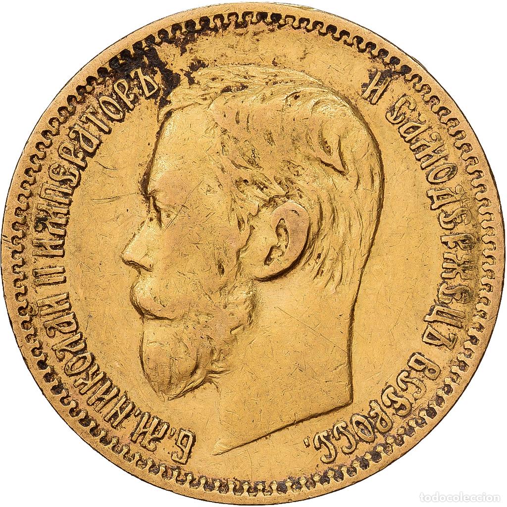 Monedas antiguas de Europa: [#1551150] Rusia, Nicholas II, 5 Roubles, 1898, St. Petersburg, Oro, MBC, KM:62