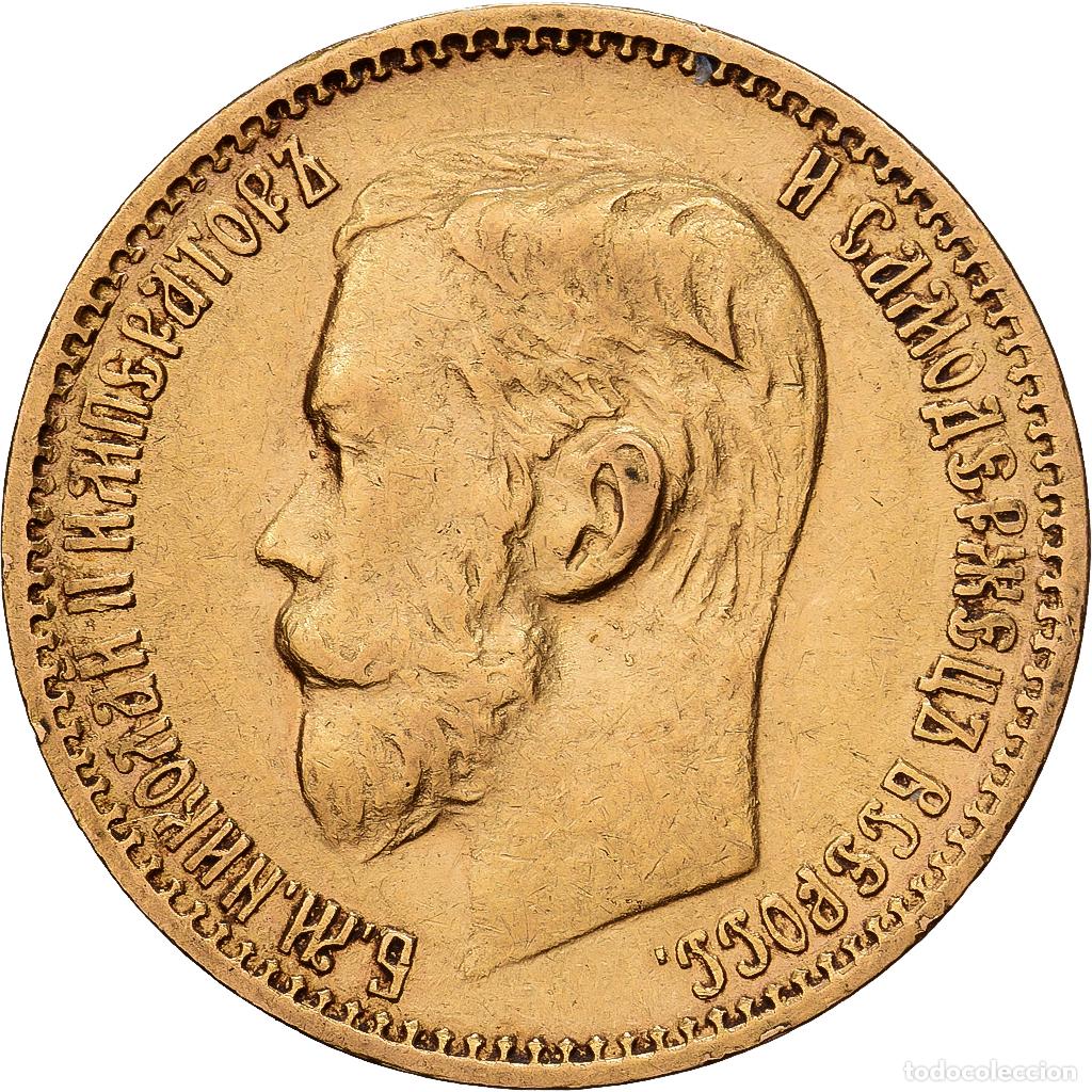 Monedas antiguas de Europa: [#1551161] Rusia, Nicholas II, 5 Roubles, 1898, St. Petersburg, Oro, MBC, KM:62