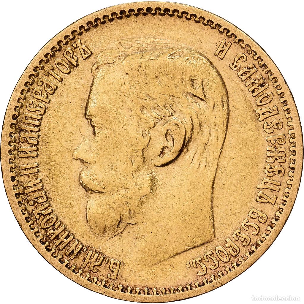Monedas antiguas de Europa: [#1551154] Rusia, Nicholas II, 5 Roubles, 1898, St. Petersburg, Oro, MBC, KM:62