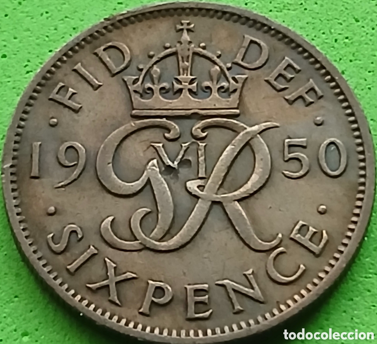 Monedas antiguas de Europa: Reino Unido six pence 1950 km#875