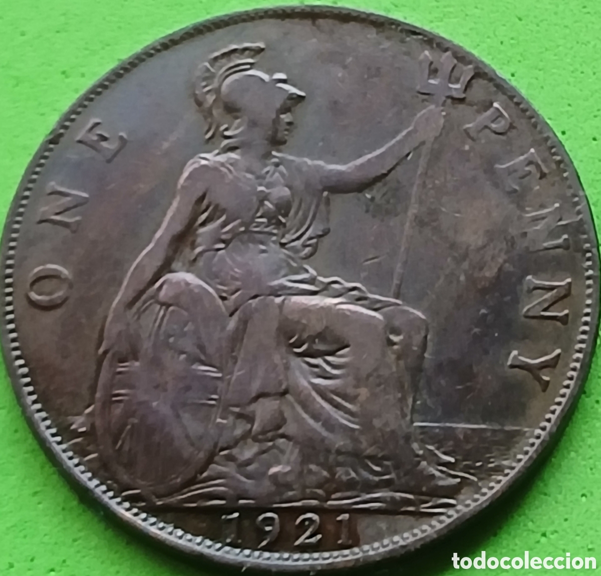 Monedas antiguas de Europa: Reino Unido one penny 1921 km#810