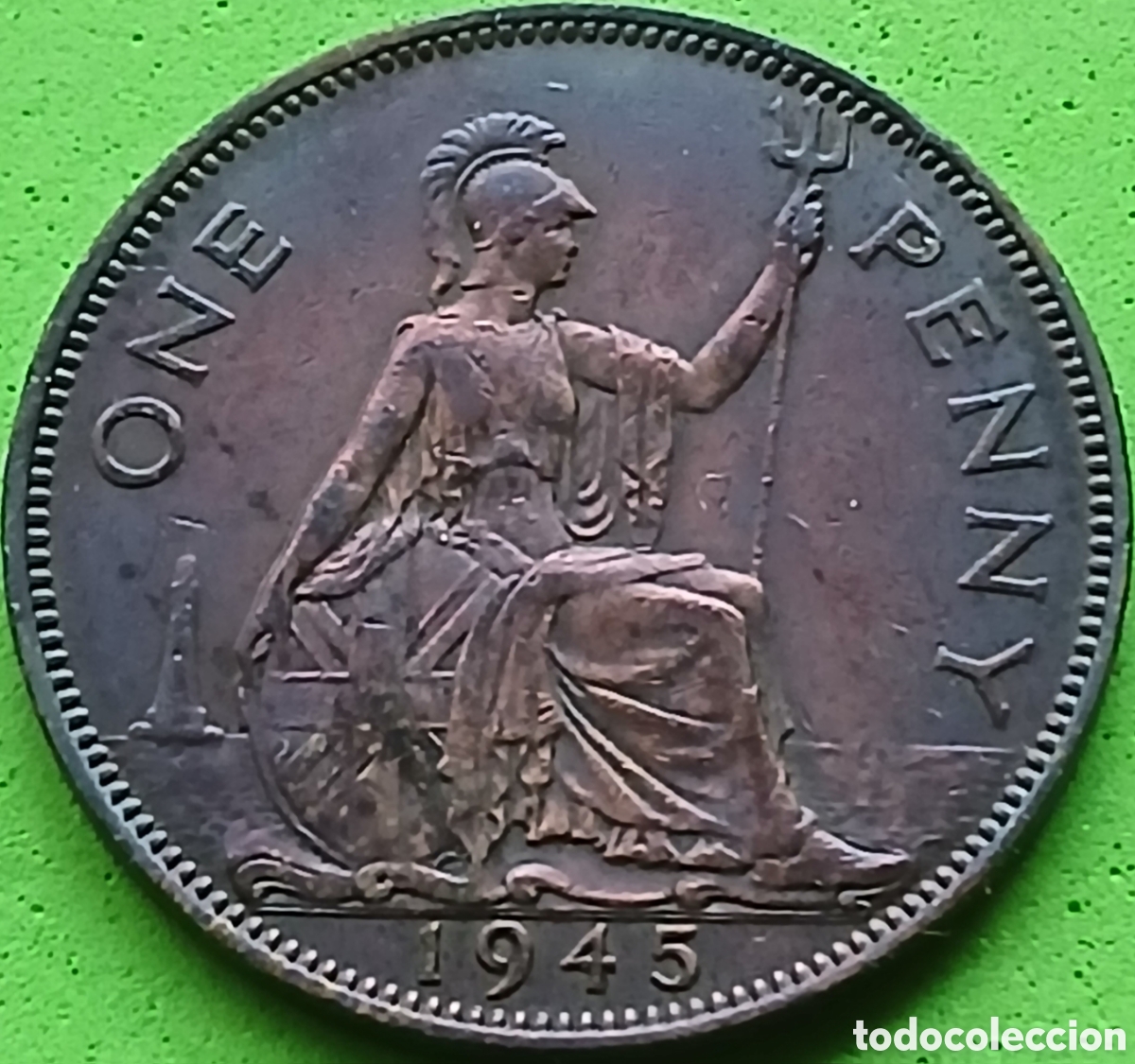 Monedas antiguas de Europa: Reino Unido one penny 1945 km#845