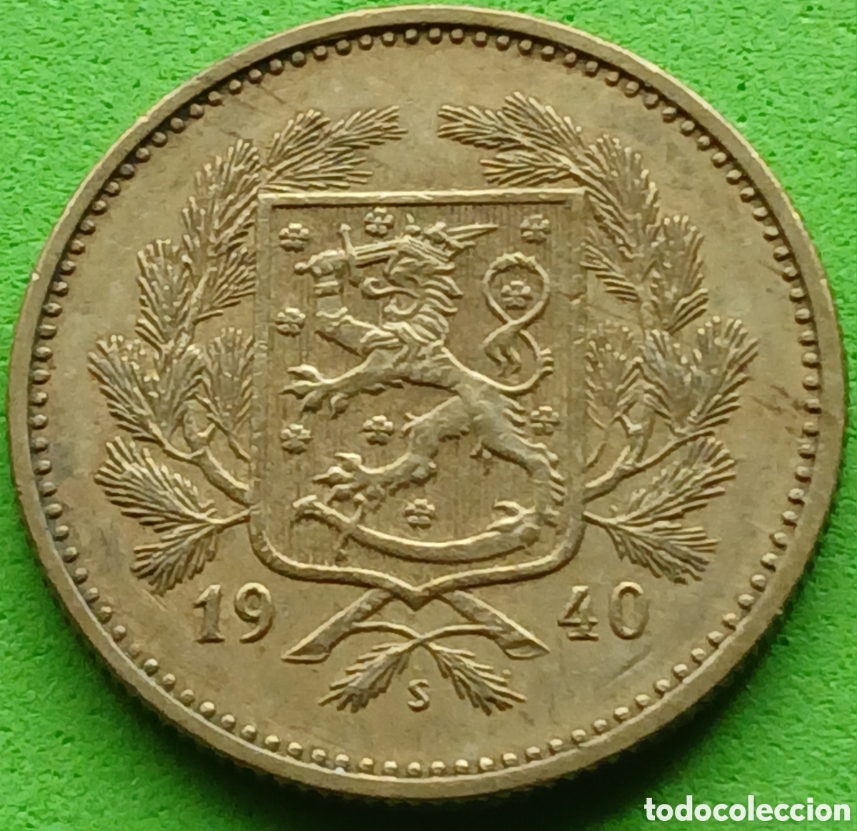 Monedas antiguas de Europa: Finlandia 5 marcos 1940 km#31 ESCASA!