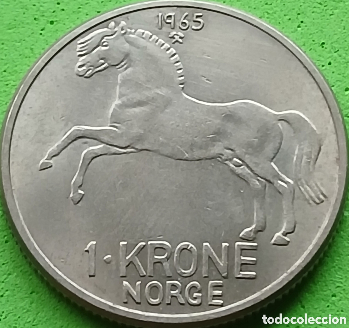 Monedas antiguas de Europa: Noruega 1 corona 1965 km#409