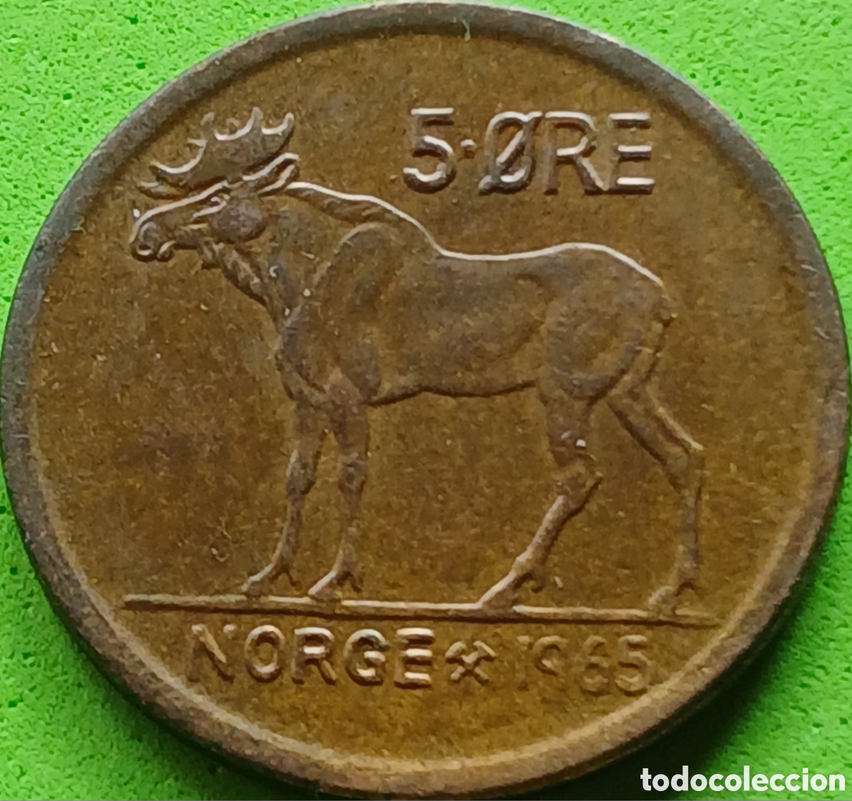 Monedas antiguas de Europa: Noruega 5 ore 1965 km#405