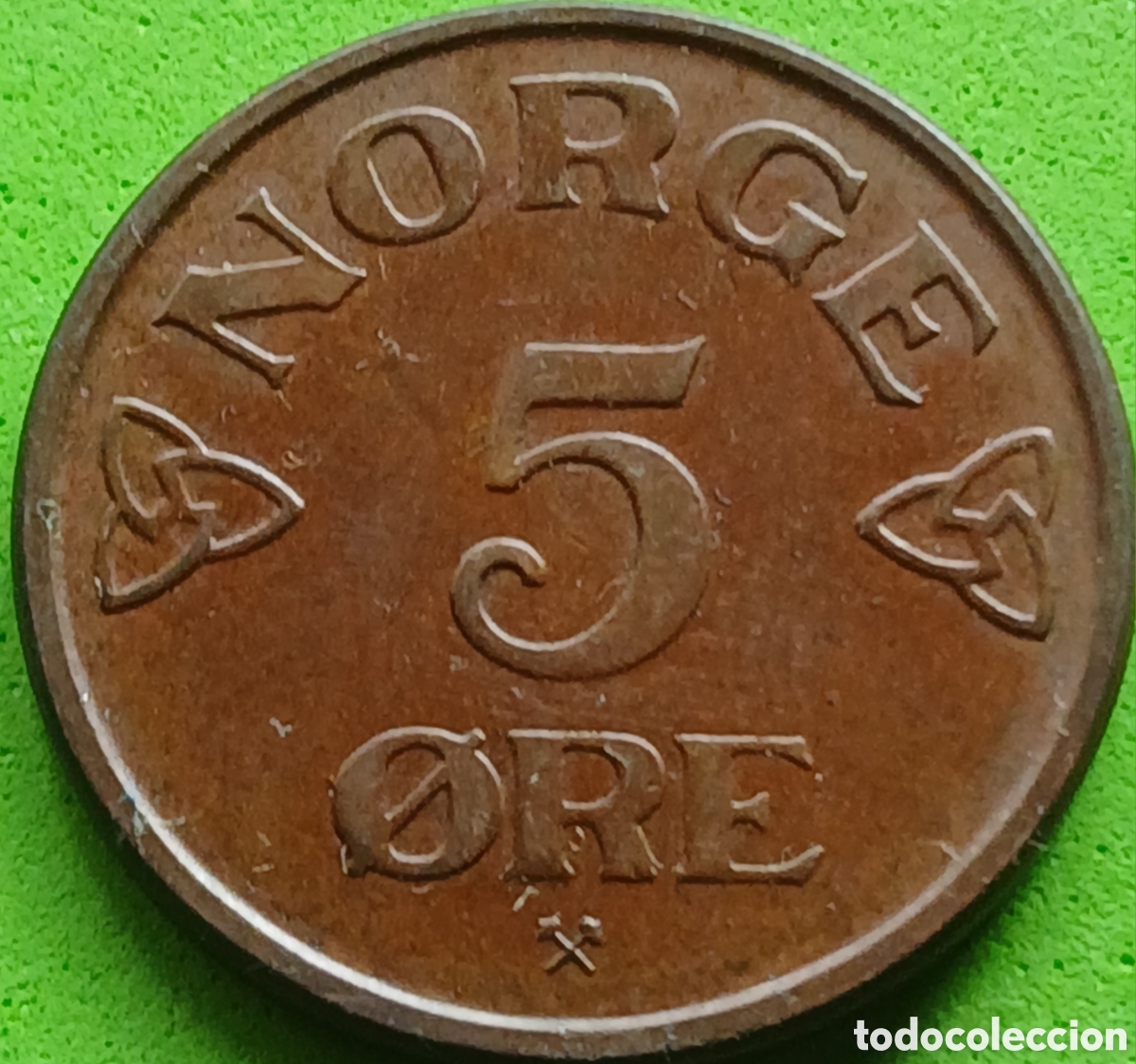 Monedas antiguas de Europa: Noruega 5 ore 1955 km#400
