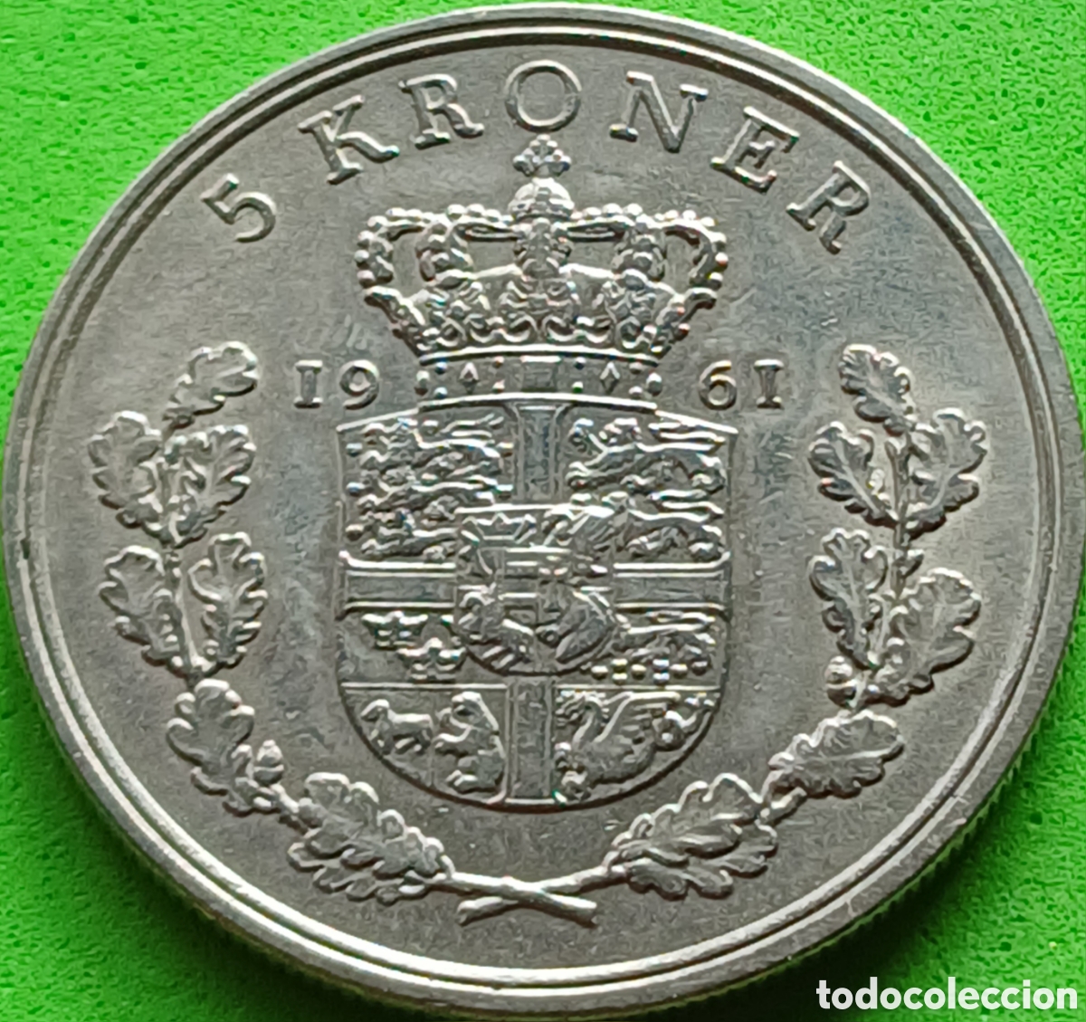 Monedas antiguas de Europa: Dinamarca 5 coronas 1961 km#853