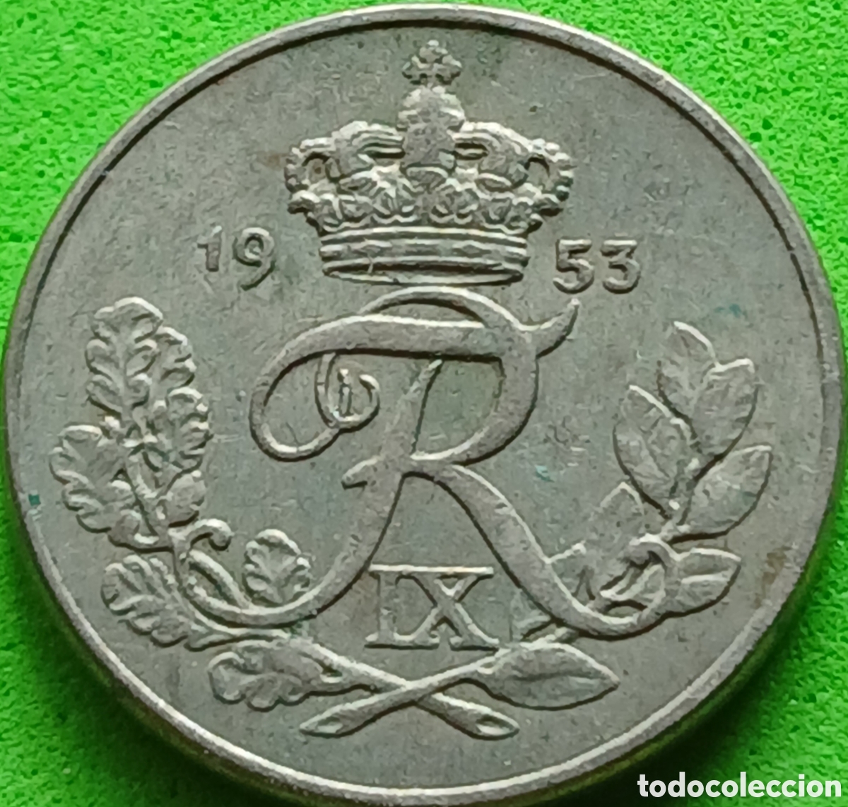 Monedas antiguas de Europa: Dinamarca 10 ore 1953 km#841