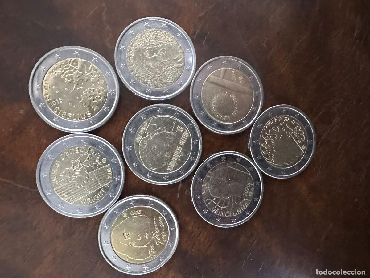 Monedas antiguas de Europa: LOTE DE 8 MONEDAS DE 2 EUROS DE FINLANDIA - TIRADA LIMITADA - ESCRITORES Y ARTISTAS