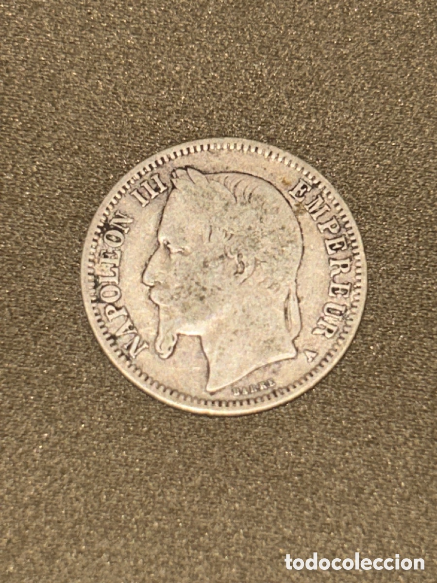 Monedas antiguas de Europa: MONEDA DE PLATA DE 1 FRANCO DE 1868 BB NAPOLEON III DE FRANCIA