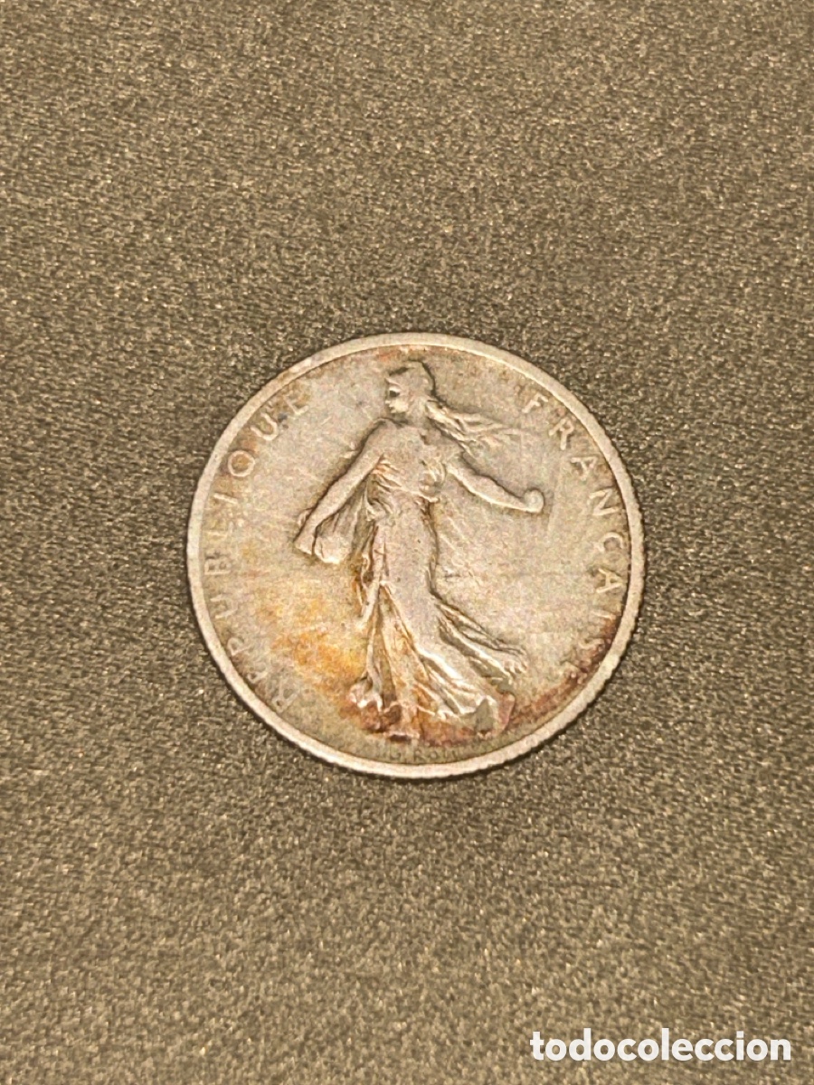 Monedas antiguas de Europa: MONEDA DE PLATA 1 FRANCO FRANC&Eacute;S DE LA REP&Uacute;BLICA FRANCESA 1905 SEMEUSE *VER FOTOS*