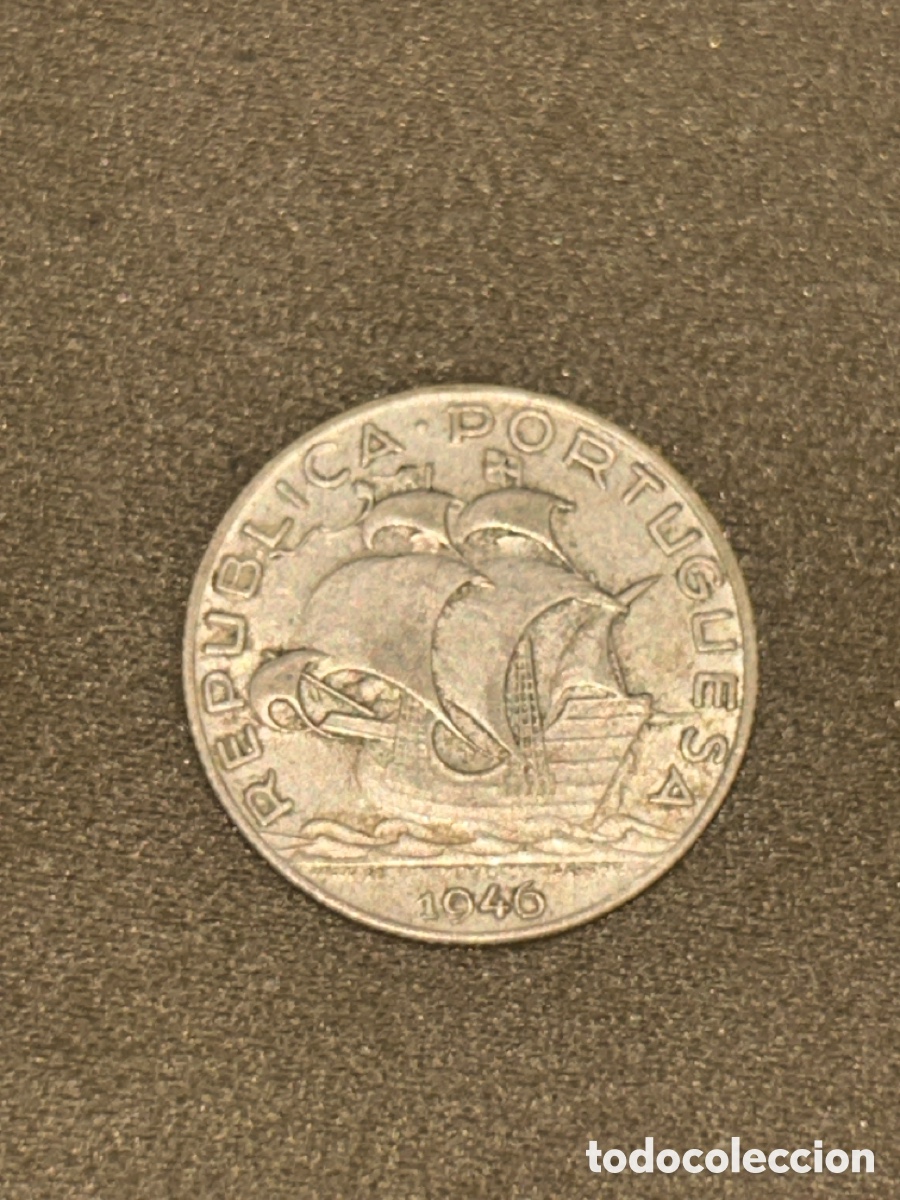 Monedas antiguas de Europa: MONEDA PORTUGAL REPUBLICA PORTUGUESA. 2,5 ESCUDOS. 1946. MBC. PLATA