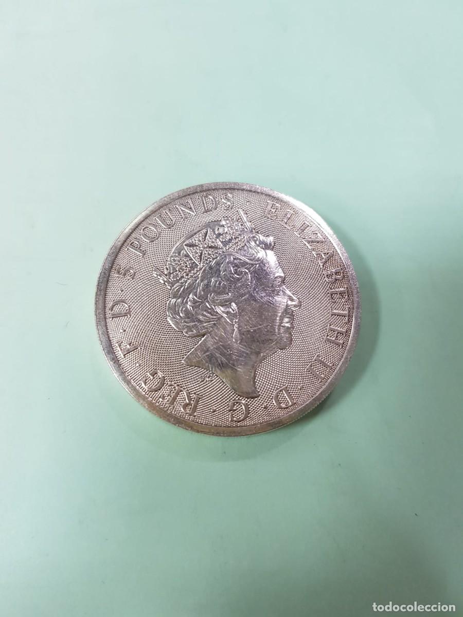 Monedas antiguas de Europa: INGLATERRA-2 ONZAS-PLATA 999-CALIDAD PROF