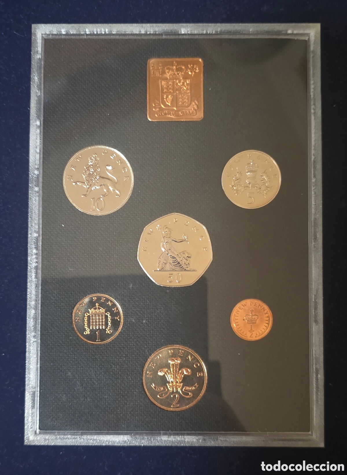 Monedas antiguas de Europa: Inglaterra Set de Monedas de 1978 + medalla
