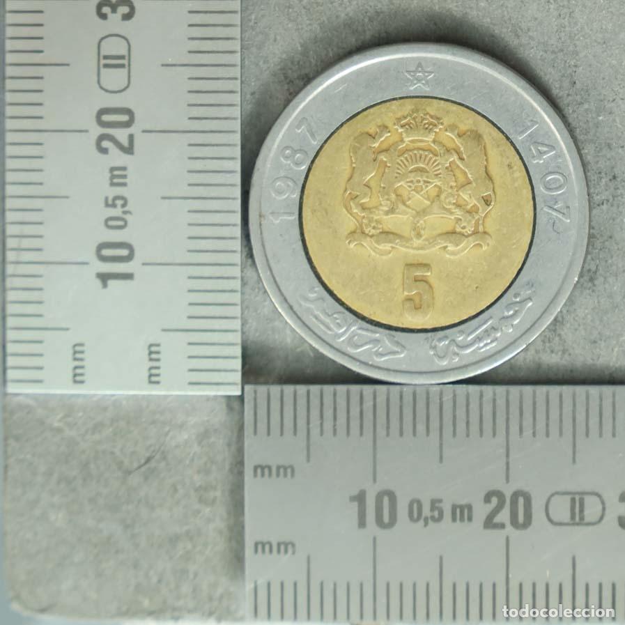 Monedas antiguas de Europa: MONEDA. 5 Dirhams - Marruecos - Hassan II 1987