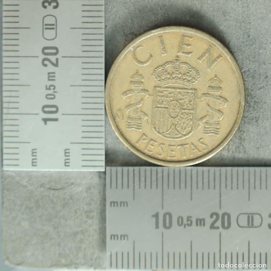 Old Coins of Europe: MONEDA. 100 Pesetas - Espa&ntilde;a - Juan Carlos I - Escudo - Flor de Lis 1986