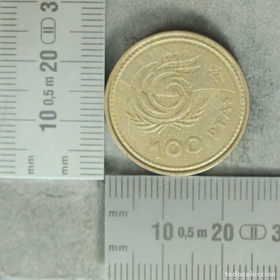 Alte M&uuml;nzen aus Europa: MONEDA. 100 Pesetas - Espa&ntilde;a - Juan Carlos I - A&ntilde;o Internacional de las Personas Mayores 1999
