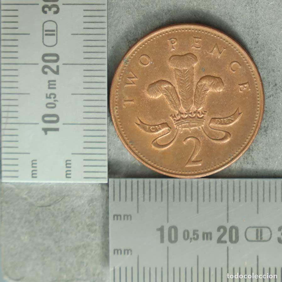 Alte M&uuml;nzen aus Europa: MONEDA. 2 Pence - Reino Unido - Elizabeth II - New Pence - Badge of the Prince of Wales 1997