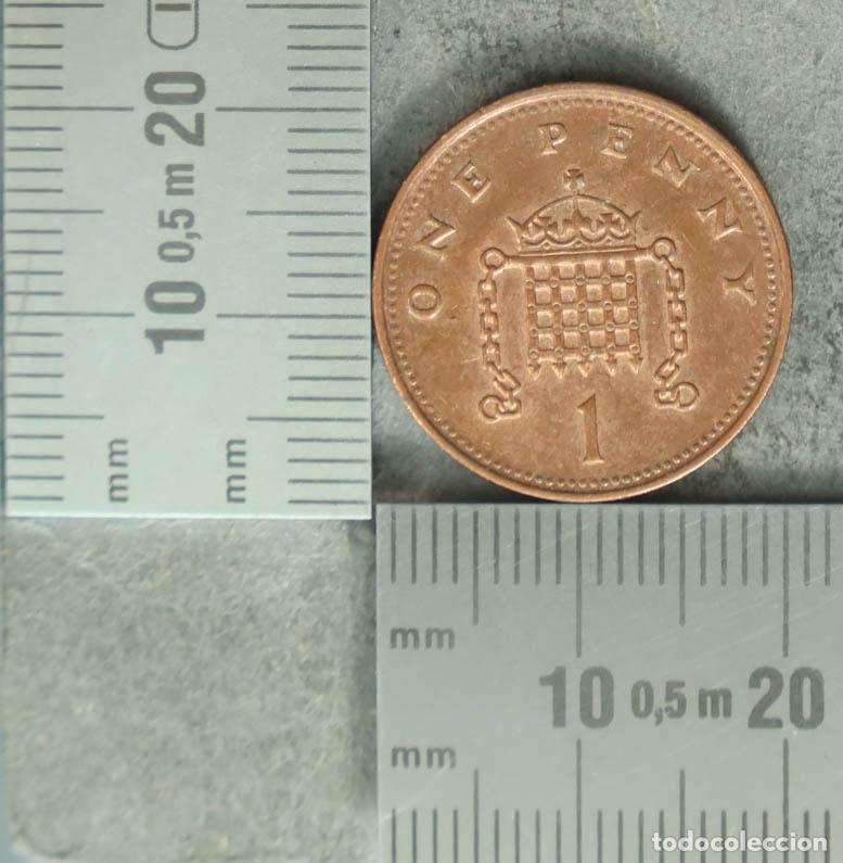 Alte M&uuml;nzen aus Europa: MONEDA. 1 Penny - Reino Unido - Elizabeth II - New Penny - Portcullis 1993