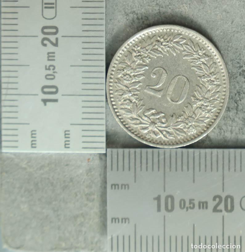 Monedas antiguas de Europa: MONEDA. 20 Rappen - Suiza - Confoederatio Helvetica - Libertas - Edelweiss 1959