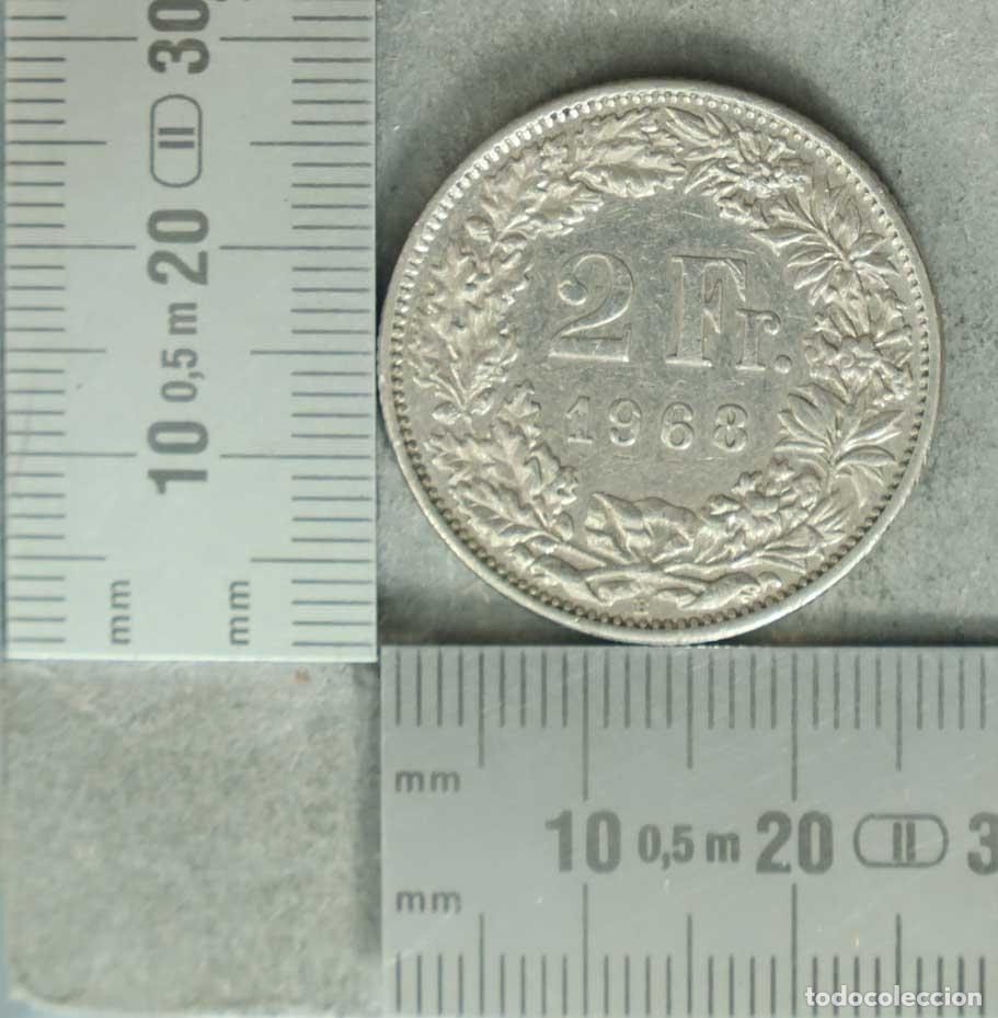 Monedas antiguas de Europa: MONEDA. 2 Francos - Suiza - Helvetia 1968