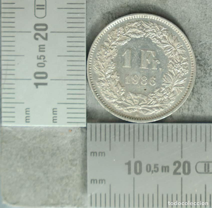 Monedas antiguas de Europa: MONEDA. 1 Franco - Suiza - Helvetia 1986