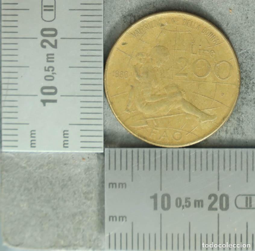 Monedas antiguas de Europa: MONEDA. 200 Lire - Italia - FAO - Maria Montessori 1980