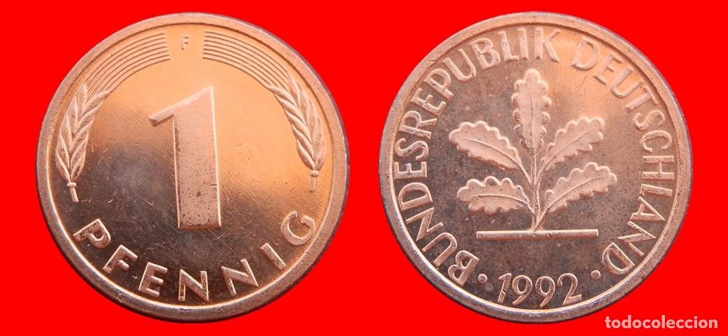 Monedas antiguas de Europa: 1 PFENNIG 1992-F PROOF BRD ALEMANIA-150645