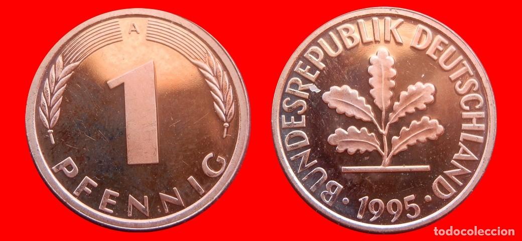 Monedas antiguas de Europa: 1 PFENNIG 1995-A PROOF BRD ALEMANIA-150646