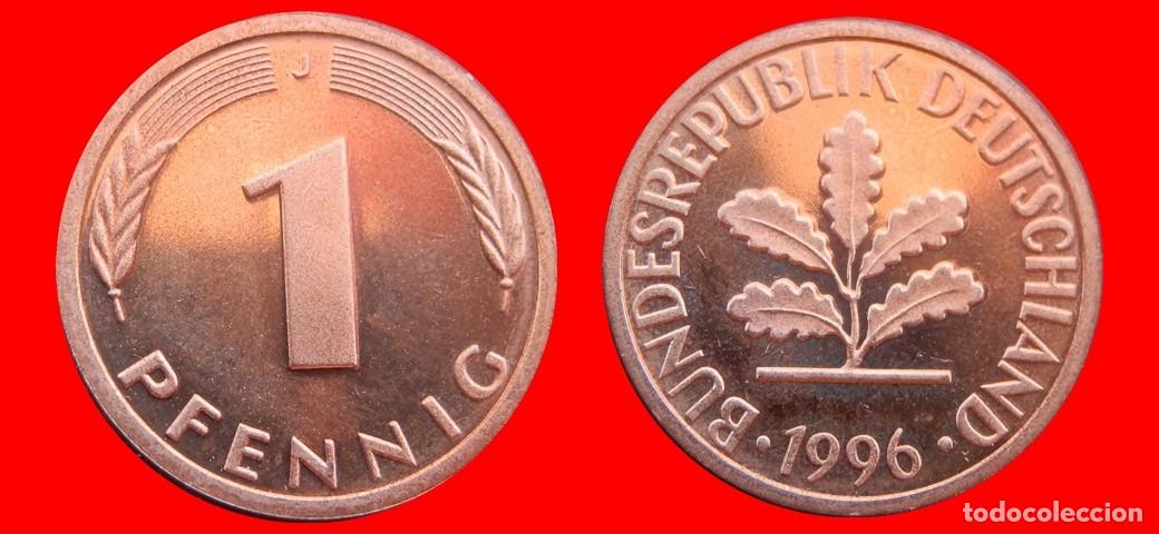 Monedas antiguas de Europa: 1 PFENNIG 1996-J PROOF BRD ALEMANIA-150647