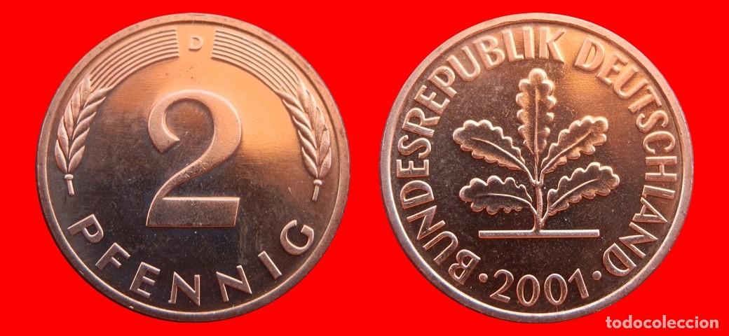 Alte M&uuml;nzen aus Europa: 2 PFENNIG 2001-D PROOF BRD ALEMANIA-150656
