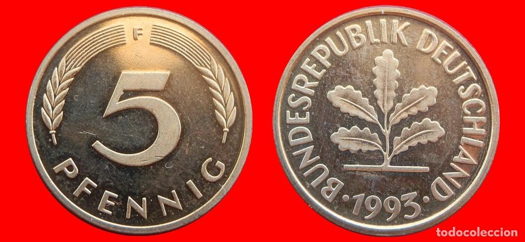 Monedas antiguas de Europa: 5 PFENNIG 1993-F PROOF BRD ALEMANIA-150663